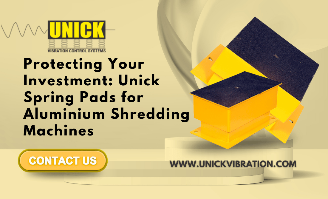 Recycling Copper and Aluminium Shredding Sorting Crusher Machine on Unick Spring Pads