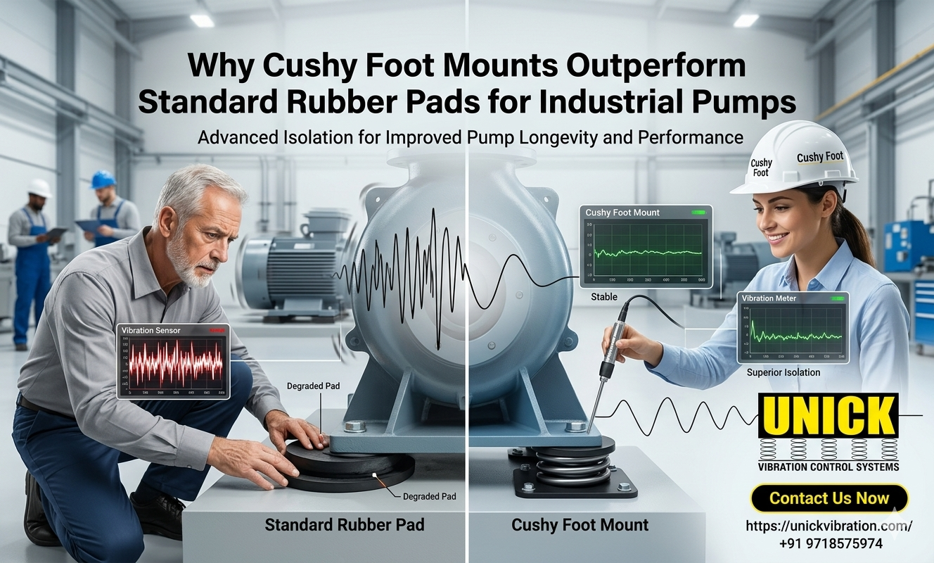 Why Cushy Foot Mounts Outperform Standard Rubber Pads for Industrial Pumps