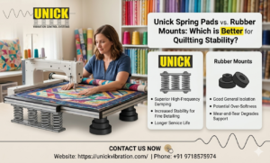 Unick Spring Pads vs. Rubber Mounts: Which is Better for Quilting Stability?