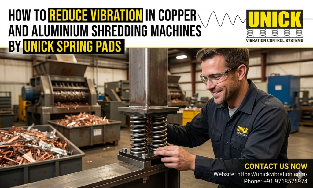 How to Reduce Vibration in Copper and Aluminium Shredding Machines by Unick Spring Pads