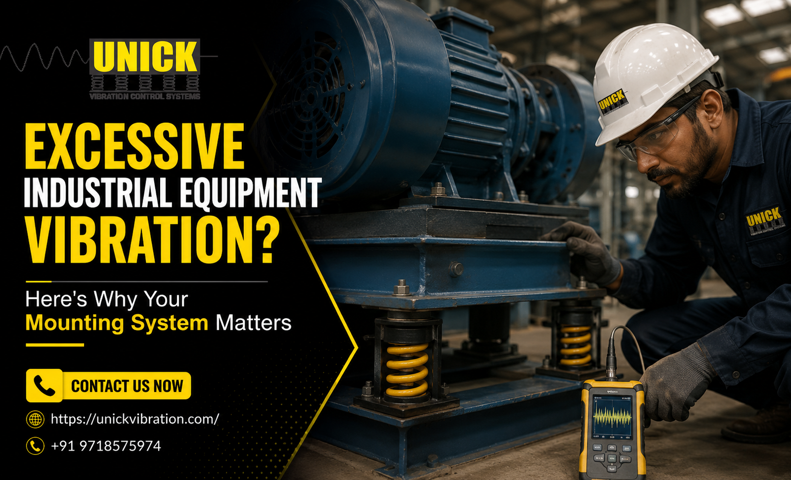 Excessive Industrial Equipment Vibration? Here's Why Your Mounting System Matters
