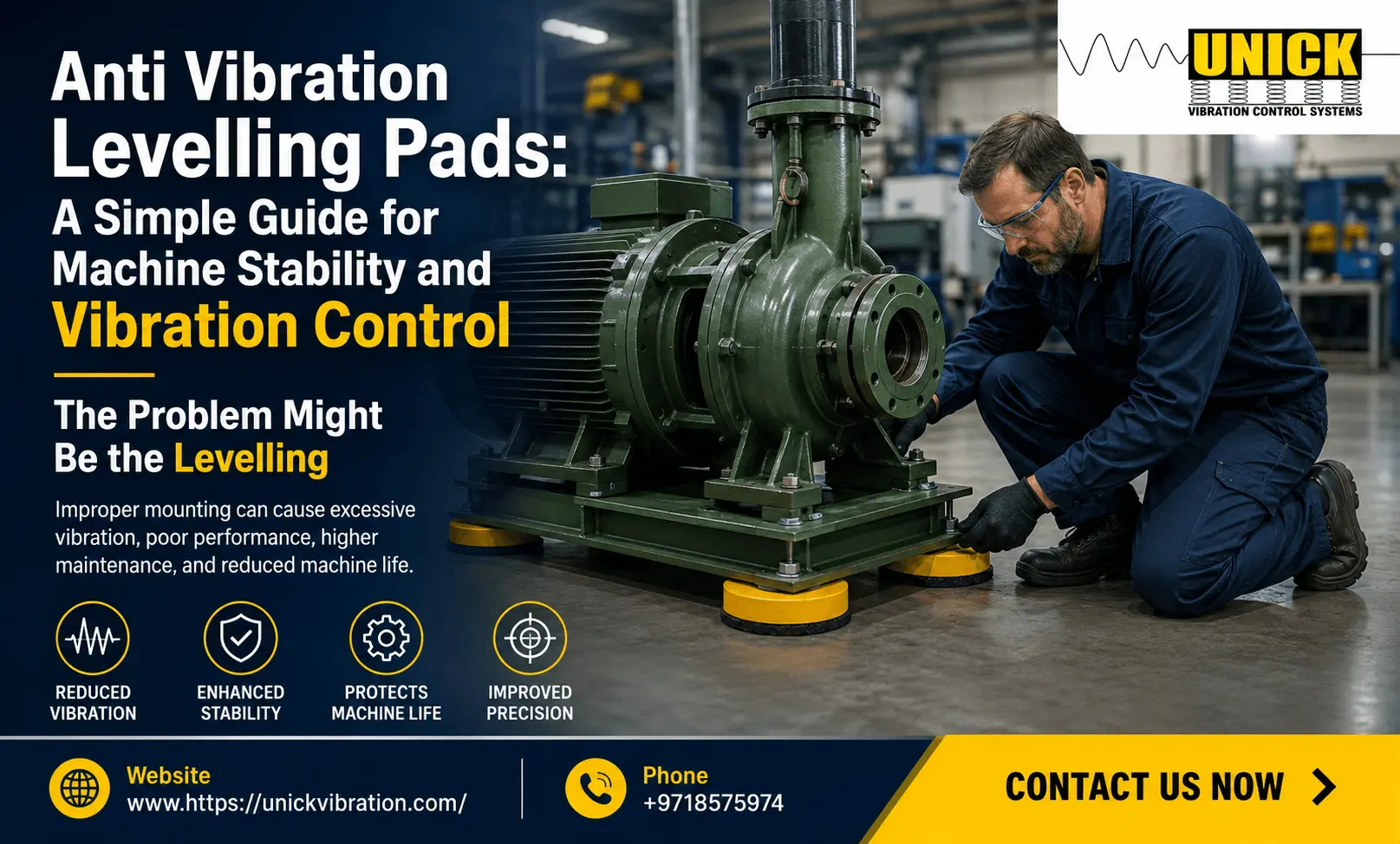 Anti-Vibration Levelling Pads for Better Machine Stability