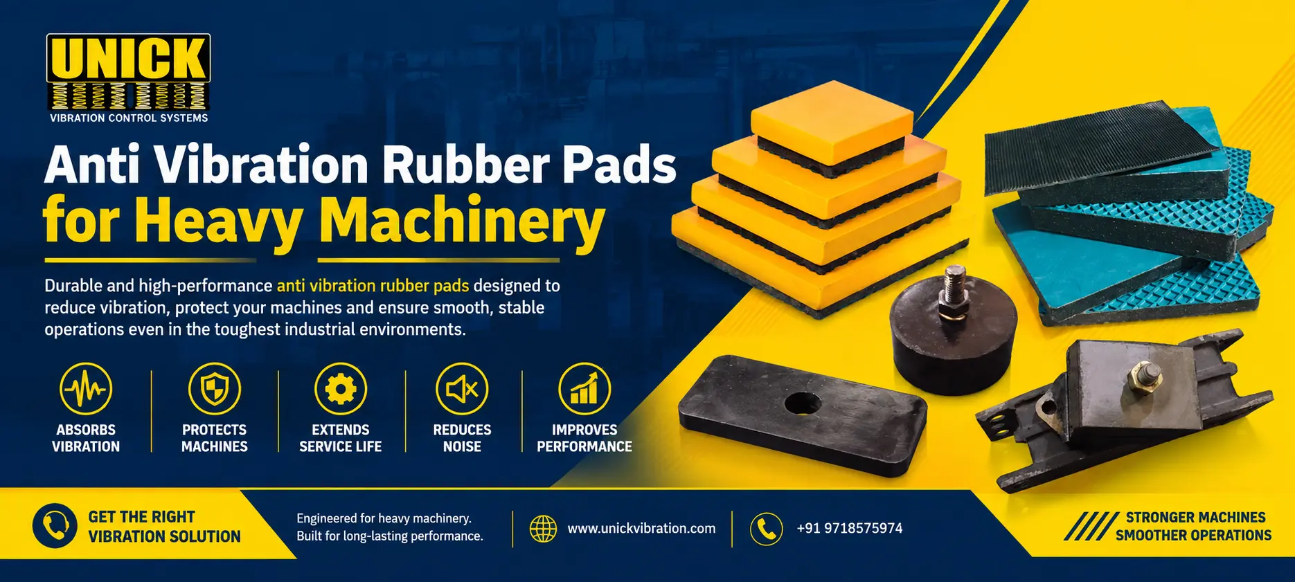 Anti Vibration Rubber Pads for Heavy Machinery