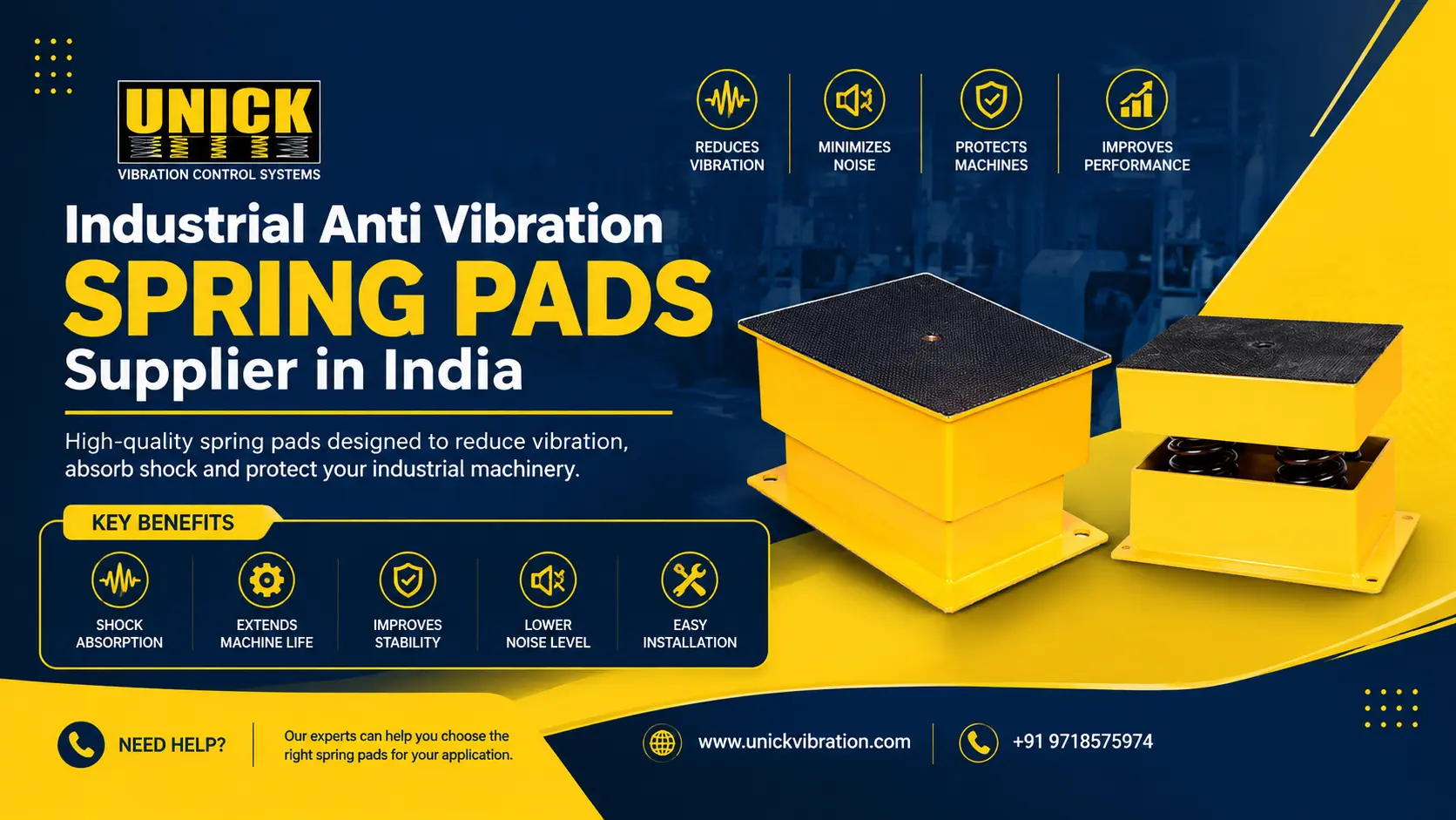 Industrial Anti Vibration Spring Pads Supplier in India